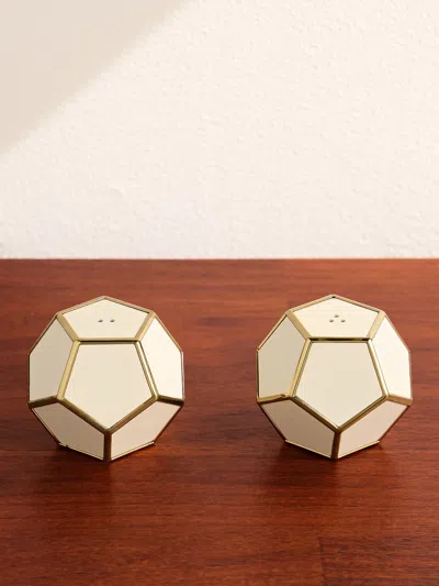 L'objet Pentagon Spice Jewels Enamel And Gold-plated Salt And Pepper Shakers In Multi