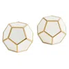 L'objet Pentagon Spice Jewels, Set Of 2 In White + Gold