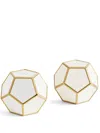 L'objet Pentagon Spice Ornaments (set Of Two) In White