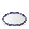 L'objet Perlee Bleu Oval Platter, Large In Blue/white