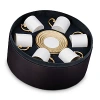 L'objet Aegean 24k Gold Espresso Cups & Saucers, Set Of 6 In Gold