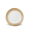 L'objet Perlee Gold Dessert Plate In Gold And White