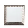 L'objet Perlee Platinum 8 Square Tray In Platinum/white