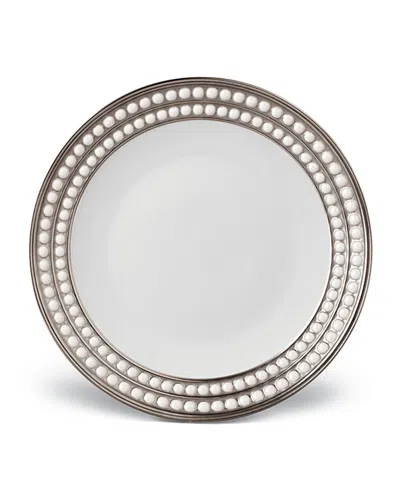 L'objet Perlee Platinum Salad Plate In Gray