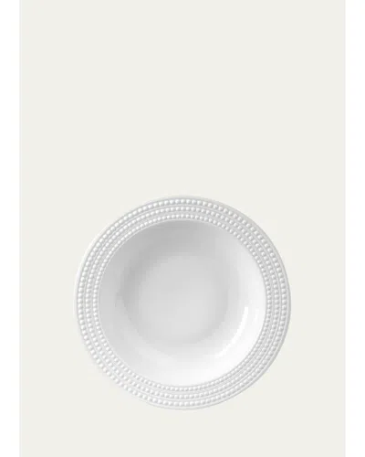 L'objet Perlee Rimmed Serving Bowl In White
