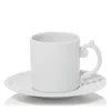 L'objet Haas 2-piece Mojave Porcelain Espresso Cup & Saucer Set In White