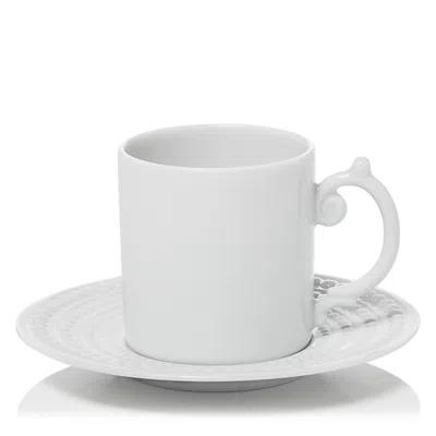 L'OBJET L'OBJET PERLEE WHITE ESPRESSO CUP & SAUCER,PR155