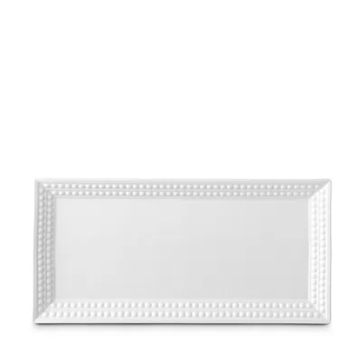 L'OBJET L'OBJET PERLEE WHITE RECTANGULAR PLATTER