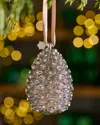 L'objet Pinecone Christmas Ornament With Swarovski Crystals In Pink