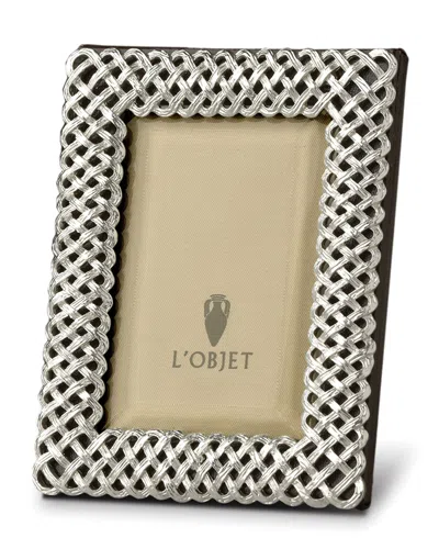 L'objet Platinum Braid 2" X 3" Picture Frame