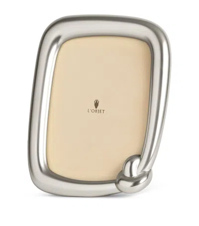 L'objet Platinum-plated Knot Photo Frame In Silver