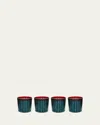 L'objet Prism Old Fashioned Glasses Set Of Four In Green