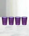 L'objet Prism 17 Oz. Highball Glasses, Set Of 4 In Purple/laveder