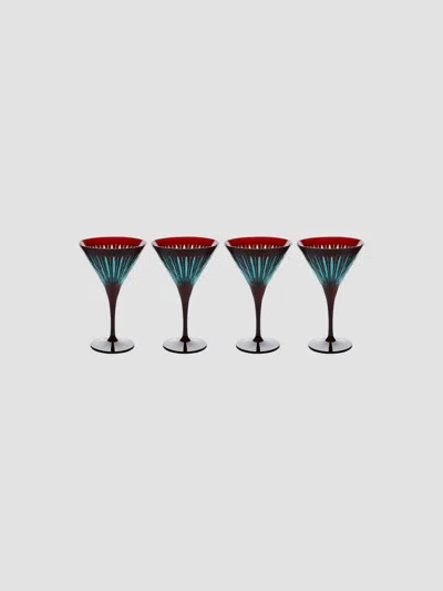 L'objet Prism 4-piece Martini Glass Set In Neutral