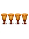 L'objet Prism 4-piece Wine Glass Set In Orange