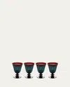L'objet Prism 9 Oz. Wine Glasses, Set Of 4 In Green