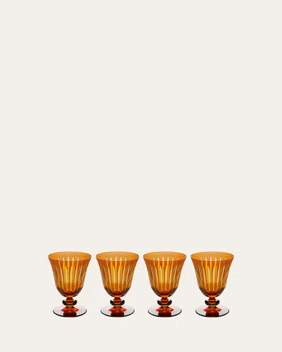 L'objet Prism 9 Oz. Wine Glasses, Set Of 4 In Yellow