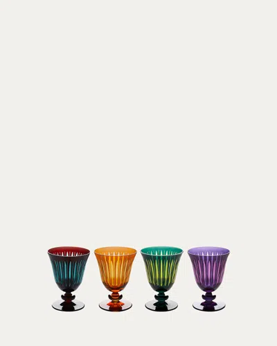 L'objet Prism 9 Oz. Wine Glasses, Set Of 4 In Multi