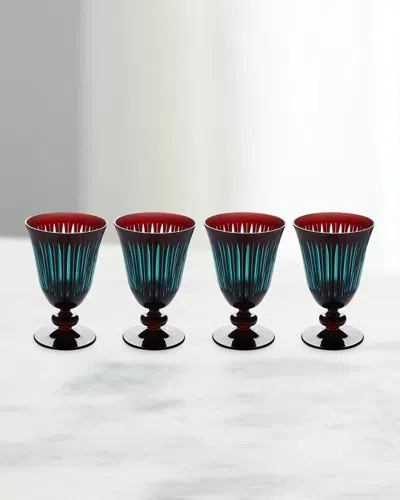 L'OBJET PRISM 9 OZ. WINE GLASSES, SET OF 4