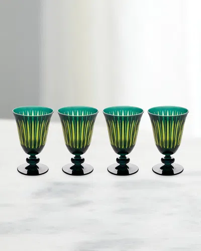 L'OBJET PRISM 9 OZ. WINE GLASSES, SET OF 4