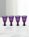 L'objet Set Of Four Prism Wine Glasses In Purple/laveder
