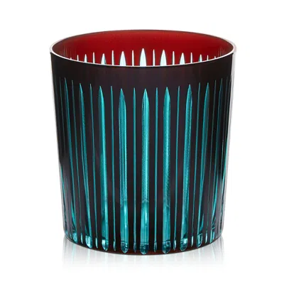 L'objet Prism Old Fashioned Glasses Set Of Four In Burgundy