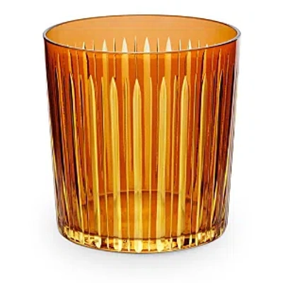 L'objet Prism 13 Oz. Double Old-fashioned Glasses, Set Of 4 In Amber