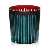 L'objet Prism 13 Oz. Double Old-fashioned Glasses, Set Of 4 In Bordeaux
