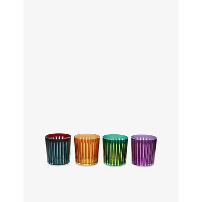 L'OBJET MULTI PRISM DOUBLE OLD FASHIONED GLASSES SET OF FOUR