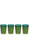 L'objet Prism Set Of 4 Glasses In Green