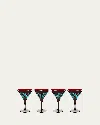 L'objet Prism Set Of 4 Martini Glasses