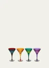 L'OBJET PRISM MARTINI GLASSES, SET OF 4