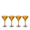 L'objet Prism Martini Glasses, Set Of 4 In Amber