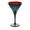 L'objet Prism Martini Glasses (set Of Four) In Bordeaux