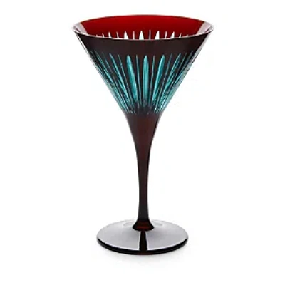 L'objet Prism Martini Glasses (set Of Four) In Bordeaux