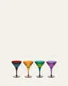 L'objet Prism Martini Glasses Set Of Four Multi In Multi