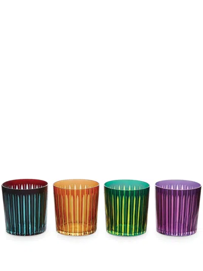 L'objet Prism Double Old Fashioned Glass Set In Multicolour