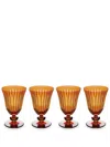 L'objet Prism Set Of 4 Wine Glasses In Orange