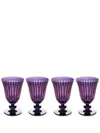 L'objet Set Of Four Prism Wine Glasses In Purple