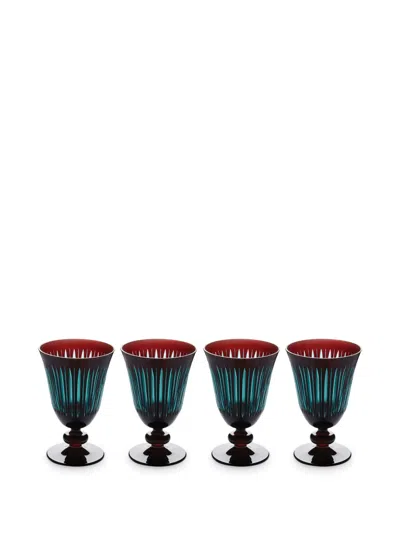 L'OBJET PRISM WINE GLASSES (SET OF FOUR)