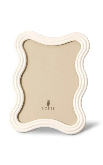 L'objet Ripple Enamel Frame 5x7 In White