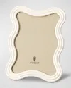 L'objet Ripple Enamel Photo Frame, 5" X 7" In White