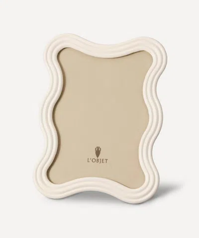 L'OBJET L'OBJET RIPPLE ENAMEL-PLATED 5X7' PHOTO FRAME