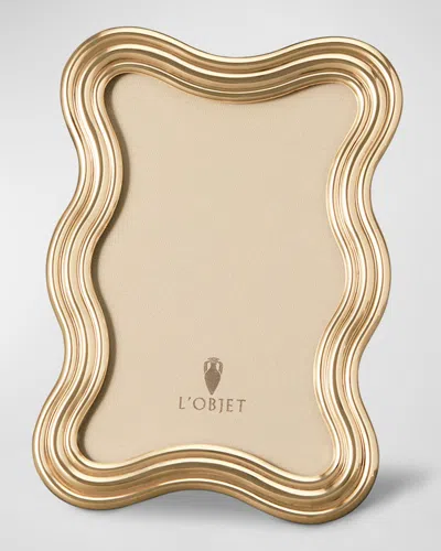 L'objet Ripple Frame, 4" X 6" In Gold