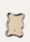 L'objet Silver-tone Ripple Photo Frame In Platinum