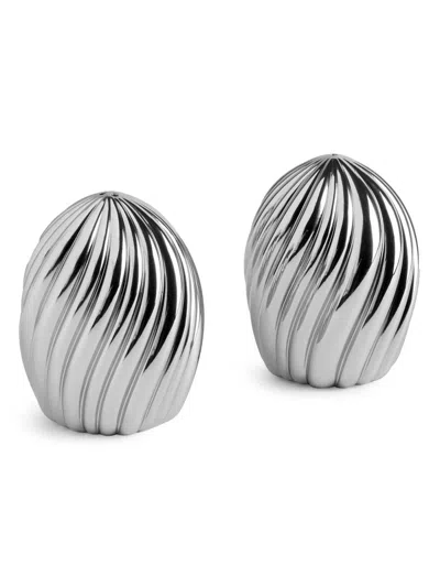 L'objet Ripple Spice Salt & Pepper Shakers In Platinum