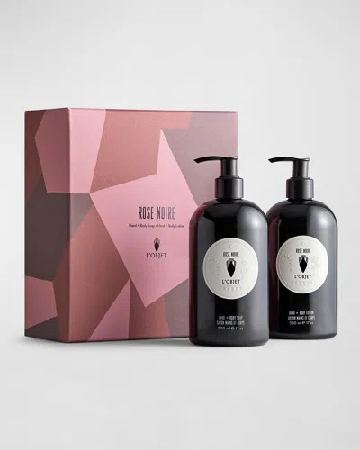 L'objet Rose Noire Gift Set: Soap + Lotion, 2 X 17 Oz. In White