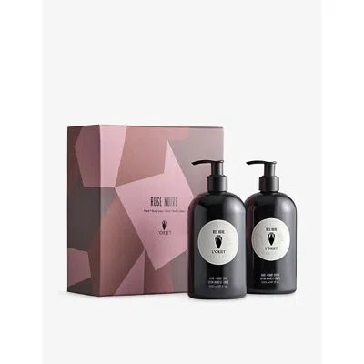 L'objet Rose Noire Hand And Body Soap & Lotion Gift Set In Black