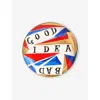L'objet Ruan Hoffmann Good Bad Idea Canape Plate 16cm Red White Blue And Gold In Red White Blue And Gold
