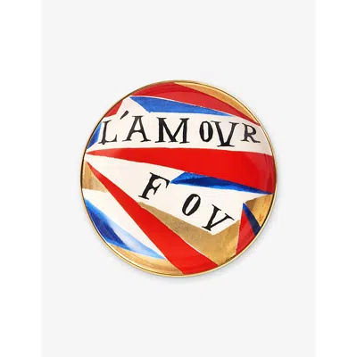 L'objet Red White Blue And Gold Ruan Hoffmann L'amour Fou Canape Plate 16cm